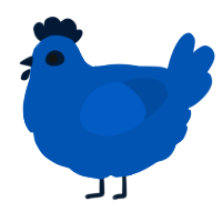 A ultramarine chicken