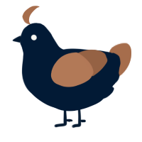 A tumblr and brown chicken