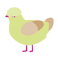 A lemon and beige chicken
