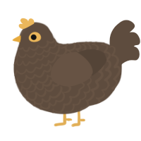 A bark chicken with a lace pattern
