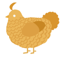 A honey and orange chicken with a lace pattern