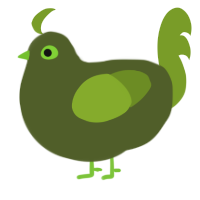 A olive and chartreuse chicken