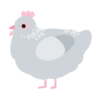 A mist chicken with a neck-speckle pattern