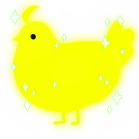 A lime chicken with a head pattern