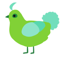 A grass and mint chicken