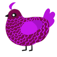A wine and amethyst chicken with a lace pattern