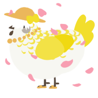 A white and yellow chicken with a half-lace pattern
