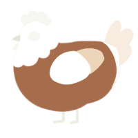 A brown and cream chicken with a head pattern