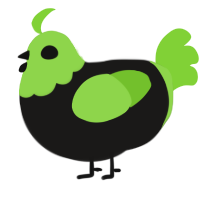 A sable and grass chicken with a head pattern