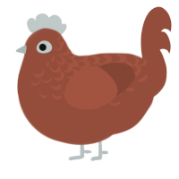 A russet chicken with a half-lace pattern