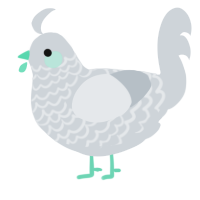 A mist chicken with a lace pattern