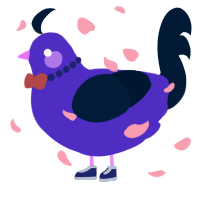 A indigo and tumblr chicken