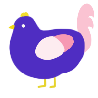 (unnamed), a indigo and rose chicken