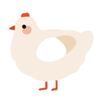 A cream chicken