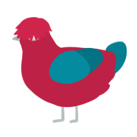 A crimson and sea chicken