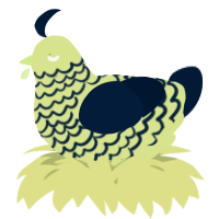 A lemon and tumblr chicken with a lace pattern
