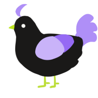 A sable and lilac chicken