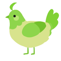 A lemon and grass chicken with a head pattern