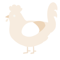 A cream chicken