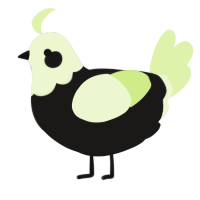 A sable and apple chicken with a head pattern