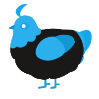 A sable and sky chicken with a head pattern