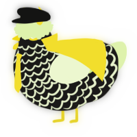 A sable and apple chicken with a lace pattern