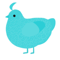 A aqua chicken with a double-lace pattern