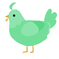 A spring chicken with a head pattern