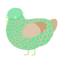 A spring and beige chicken with a lace pattern
