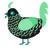 A sable and spring chicken with a lace pattern