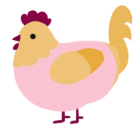 (unnamed), a rose and honey chicken with a head pattern