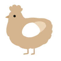 A beige and cream chicken