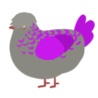 (unnamed), a ash and amethyst chicken with a half-lace pattern