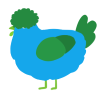 A sky and viridian chicken
