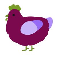 A wine and lilac chicken