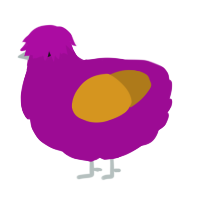 A plum and ochre chicken