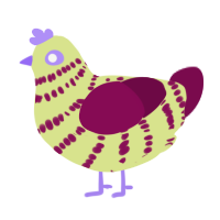 A lemon and wine chicken with a bar pattern