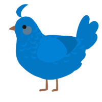 A sapphire chicken with a half-lace pattern