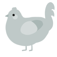 A silver chicken