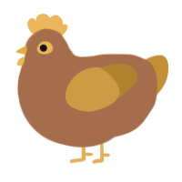A brown and gold chicken