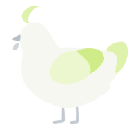 A white and apple chicken