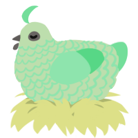 A gluppy and spring chicken with a lace pattern