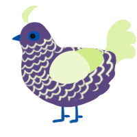 Seashell, a overcast and apple chicken with a lace pattern