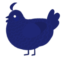 A navy chicken with a lace pattern