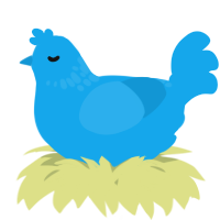 A sky chicken with a neck-speckle pattern