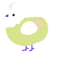 A lemon and cream chicken with a head pattern