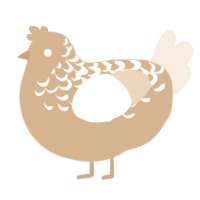 A beige and cream chicken with a half-lace pattern