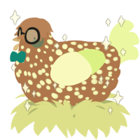 A brown and apple chicken with a speckle pattern