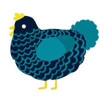 A tumblr and sea chicken with a lace pattern
