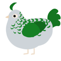 A mist and leaf chicken with a half-lace pattern